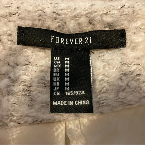 NWT Forever 21 Asymmetrical Zipper Faux Fur Moto Jacket M - Picture 4 of 12